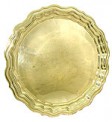 Поднос круглый без рисунка латунный С132008