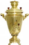 Самовар 7 л жаровой формы рюмка гладкая "Люкс"