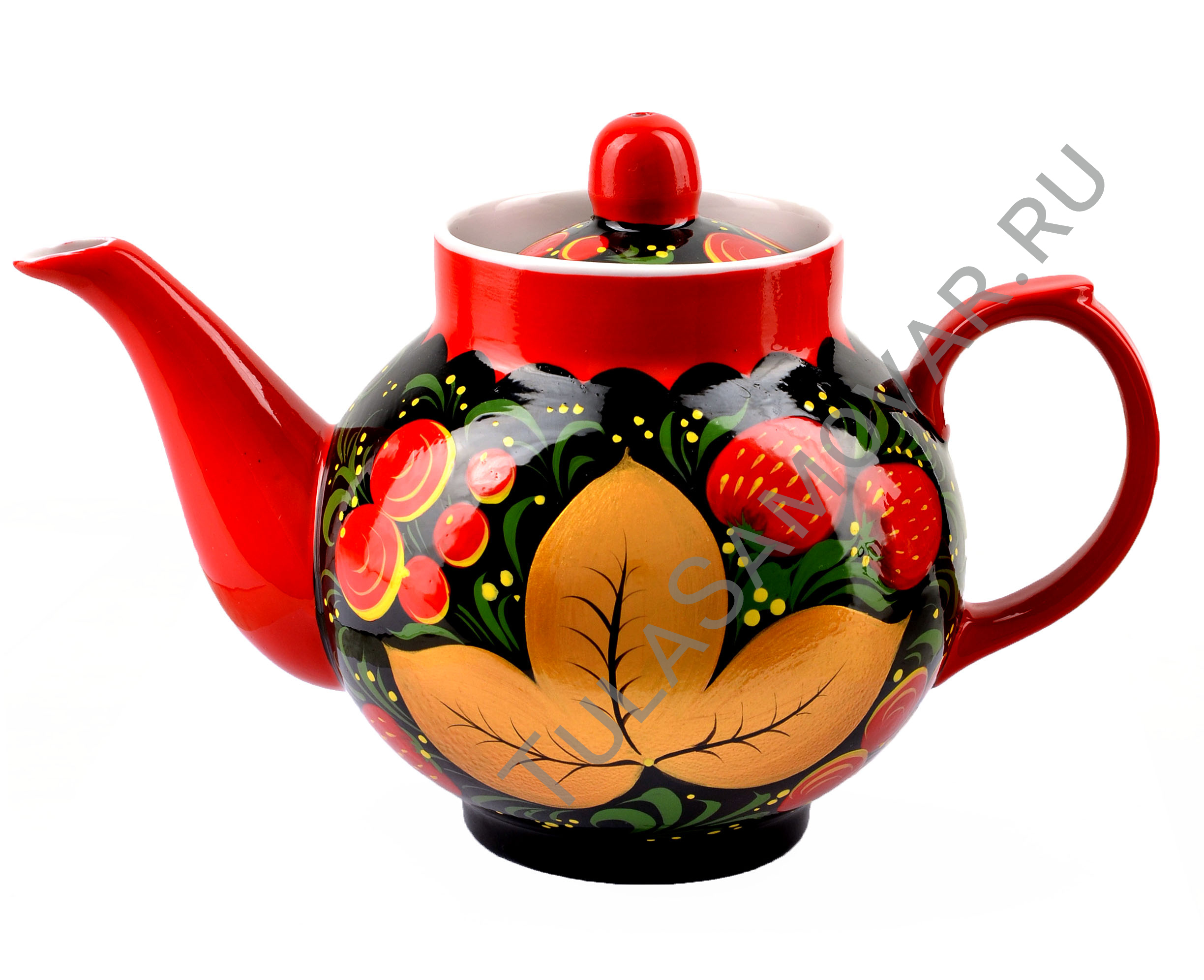 Хохлома чайник рисунок